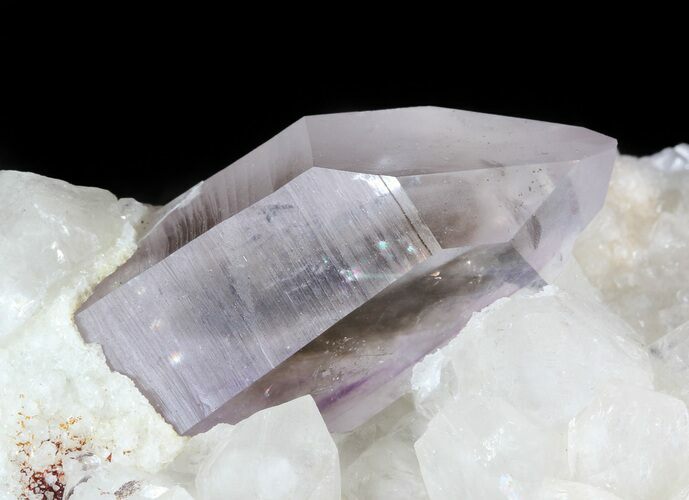 Beautiful, Smoky Amethyst Crystal with Calcite - Namibia #46019